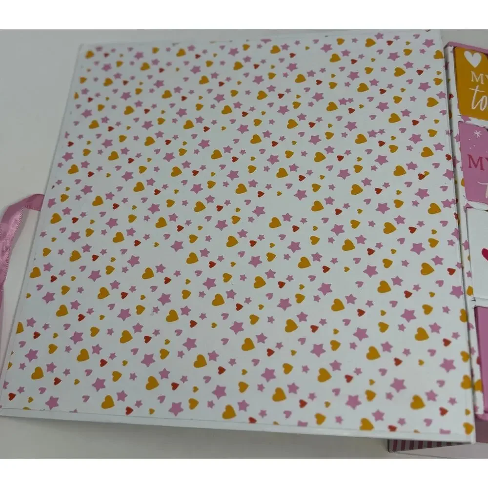 Baby Girl My First Keepsake Box‎ Orange Giraffe Pink Elephant Nine Compartments